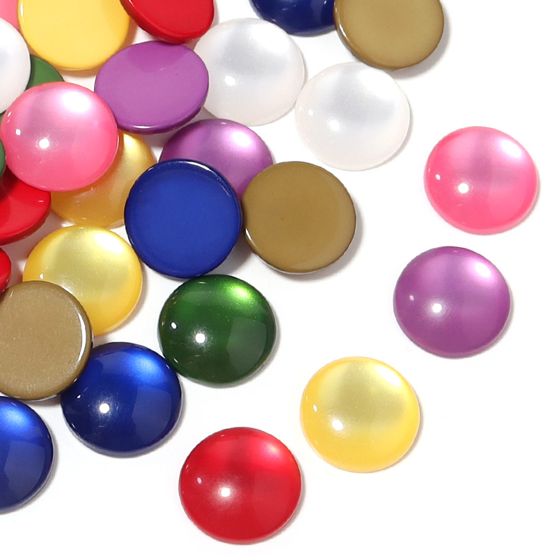 Jewelry Making Gemstones - 50개 혼합 색상 레진 카보숑 모조