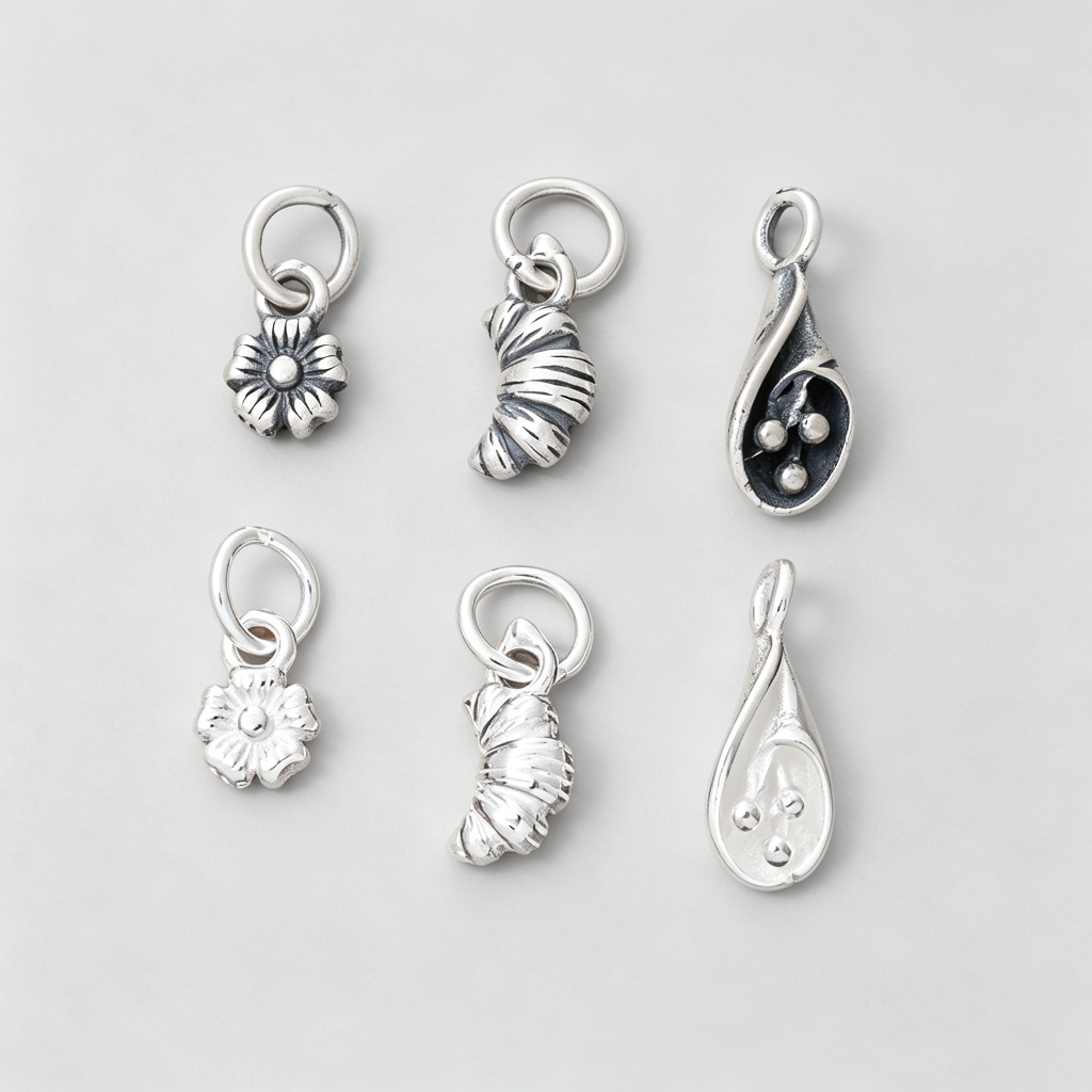Jewelry Making In La - 925 실버 소재의 작은 펜던트, 빈티지