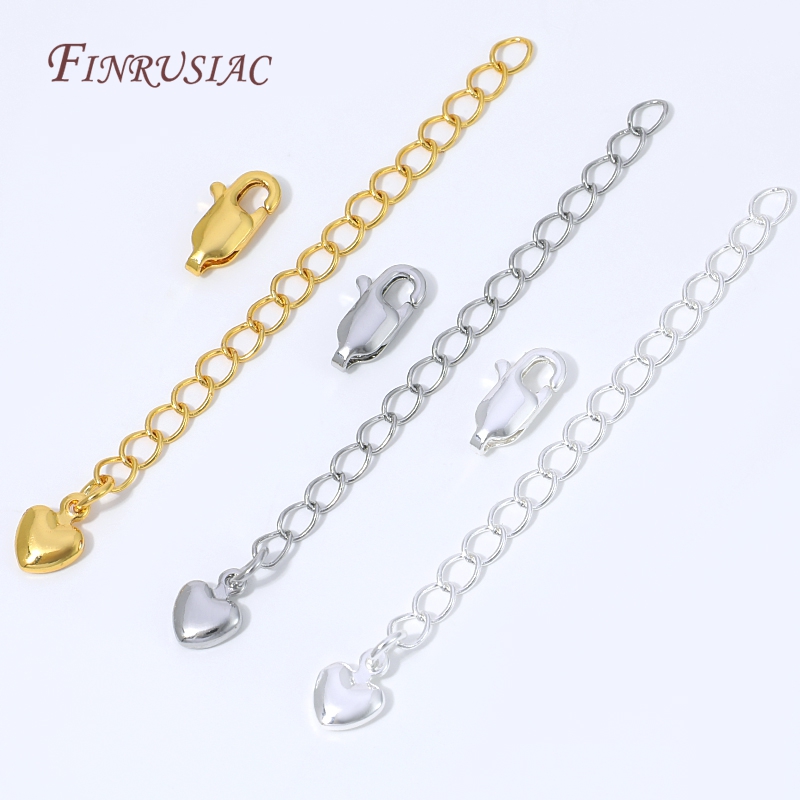 Lobster Clasp Silver - 18K 골드 실버 도금 연장 체인(하트