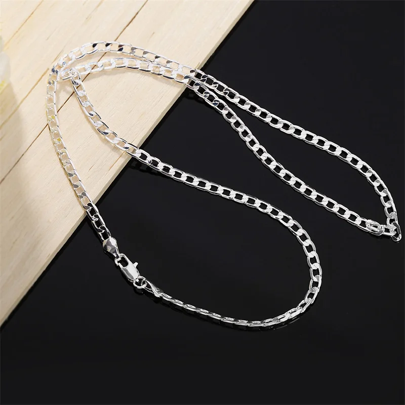 Lobster Clasp Silver - 남성용 925 스털링 실버 목걸이 2/4/6/8/10/12MM