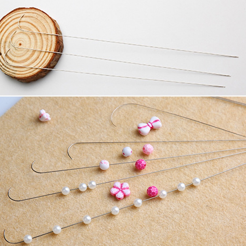 Jewelry Making Drill - 스테인레스 스틸 곡선 후크 구슬 바늘