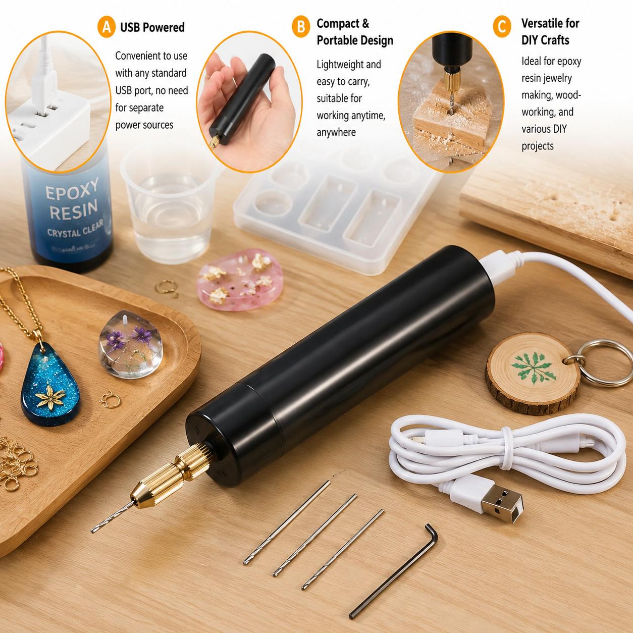 Jewelry Making Dc - 미니 전동 드릴 USB 전원 휴대용