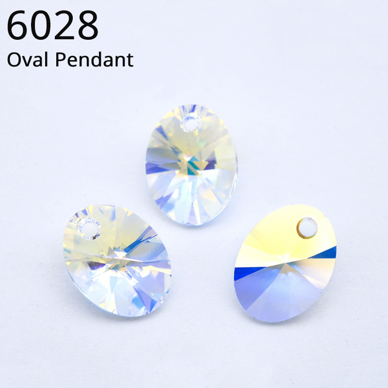 Jewelry Making At Home - 오스트리아의 6028 타원형 펜던트, 루즈 라인석,