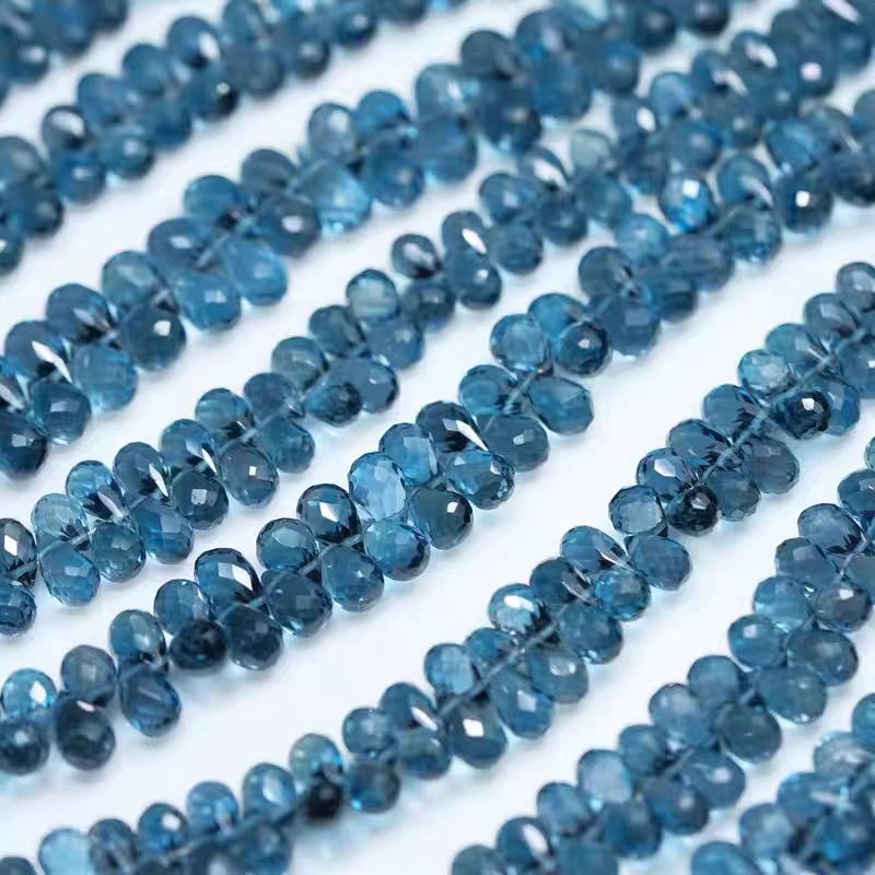 Jewelry Making London - 6A 런던 블루 토파즈 드롭 컷