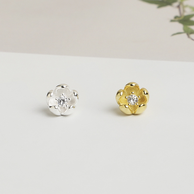 925 스털링 실버 미니 꽃 모양 펜던트, 지르콘 장식 - Jewelry Making In La 리뷰 및 가격