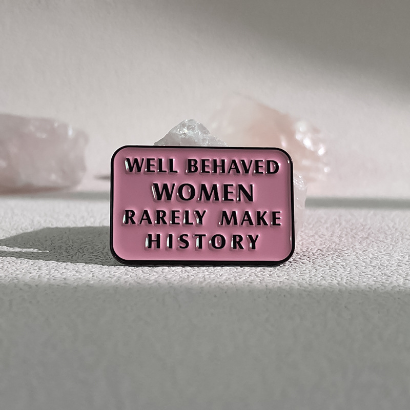 잘 된 여성 진짜 역사 에나멜 핀, 귀여운 슬로건 브로 - Jewelry Making History 리뷰 및 가격