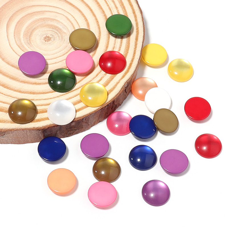 50개 혼합 색상 레진 카보숑 모조 고양이 눈 라운드  - Jewelry Making Gemstones 리뷰 및 가격