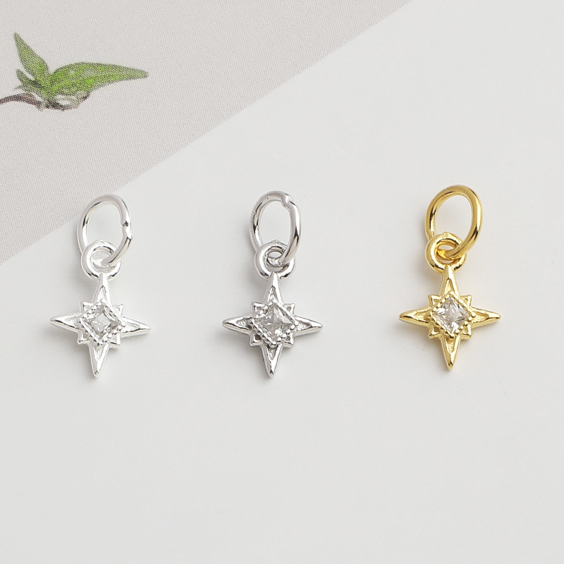 925 실버 북극성 펜던트, 사각형 큐빅 지르코니아 장 - Jewelry Making In La 리뷰 및 가격