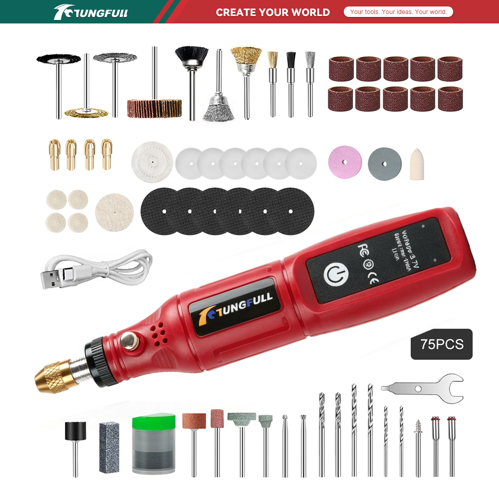 TUNGFULL 3.7V 무선 로터리 도구 USB 충전 - Jewelry Making Drill 리뷰 및 가격