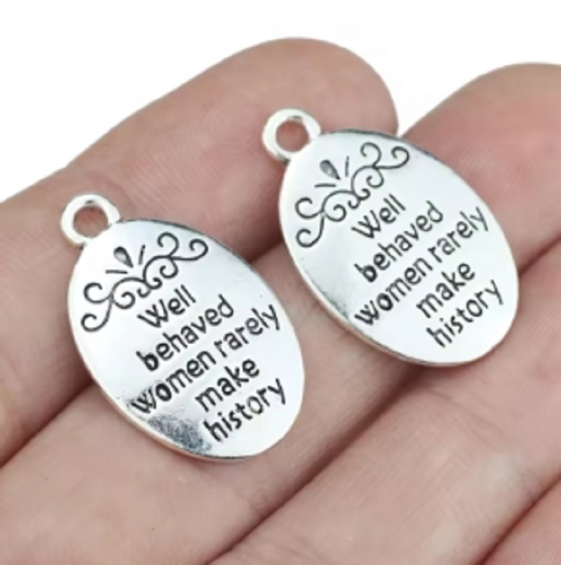 10 개/몫 타원형 골동품 실버 도금 편지 매력 잘 행 - Jewelry Making History 리뷰 및 가격