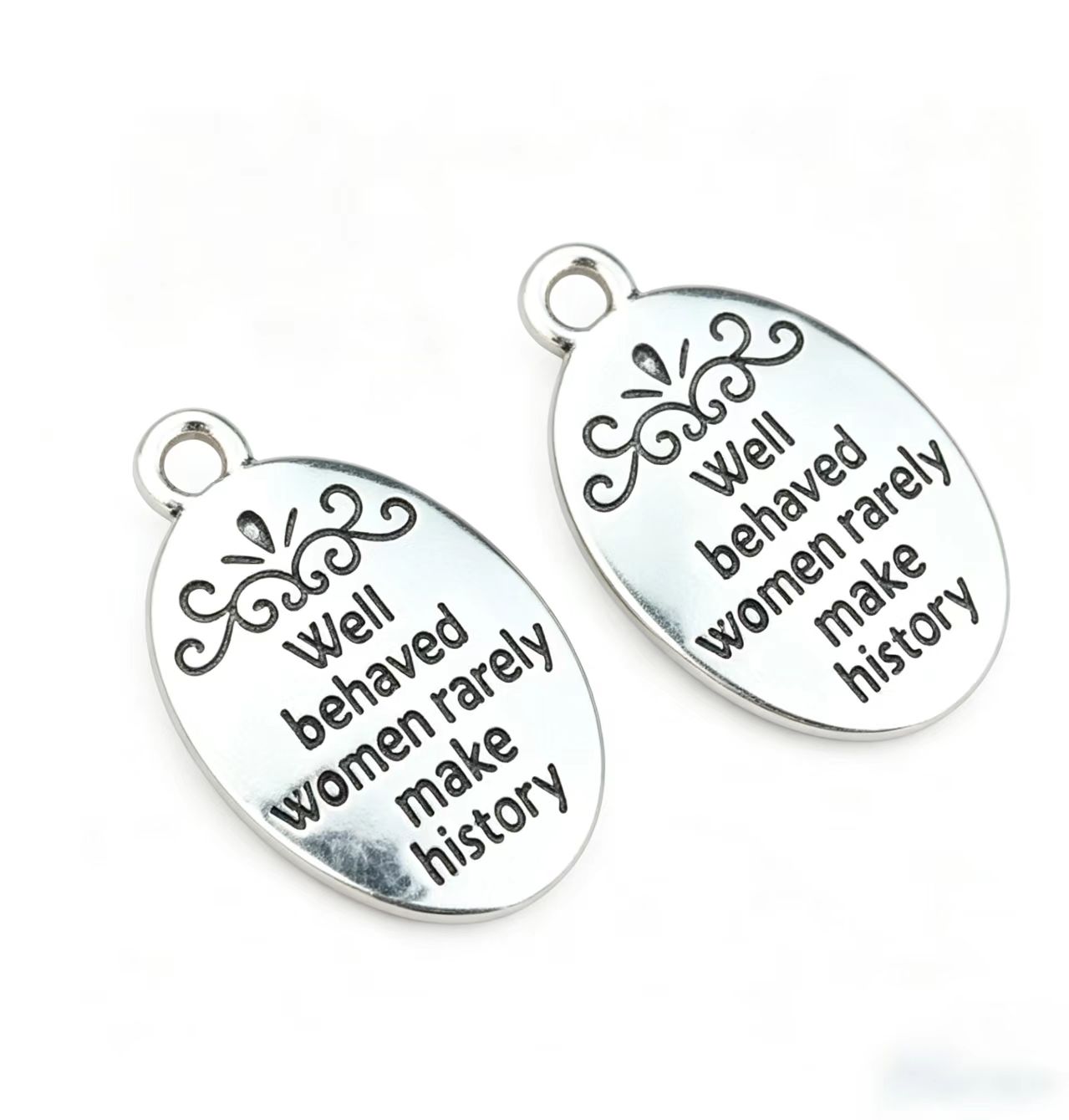 10 개/몫 타원형 골동품 실버 도금 편지 매력 잘 행 - Jewelry Making History 리뷰 및 가격