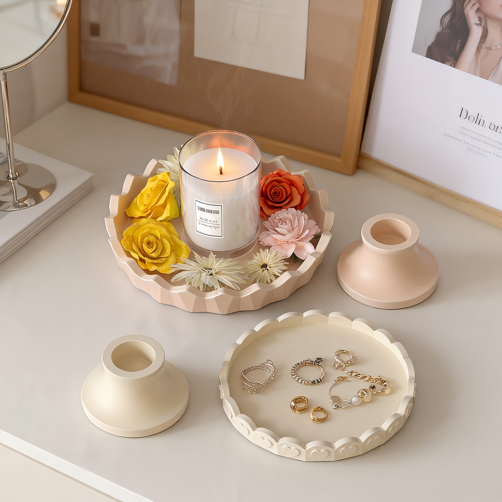 2개 실리콘 트레이 몰드 세트, 석고 및 콘크리트 공예 - Jewelry Making Board 리뷰 및 가격