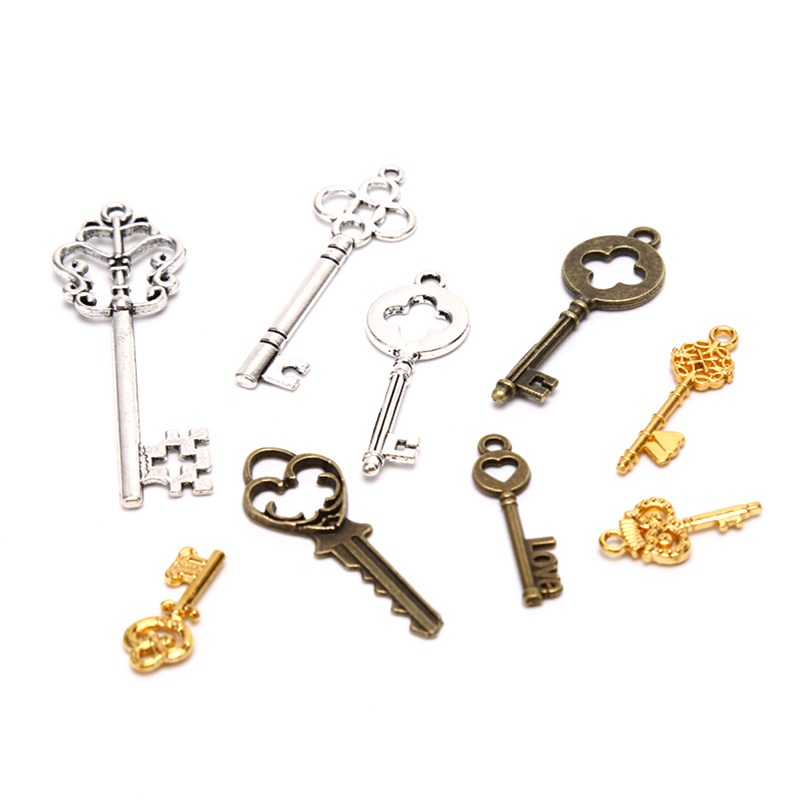 [LA]13개 빈티지 메탈 믹스 스타일 키 참 펜던트  - Jewelry Making In La 리뷰 및 가격