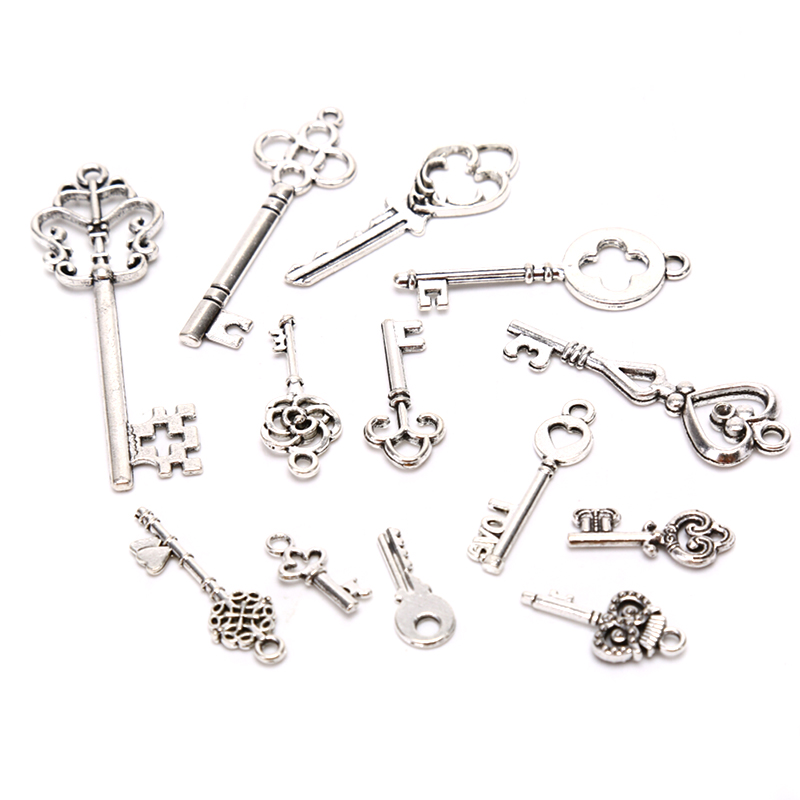 [LA]13개 빈티지 메탈 믹스 스타일 키 참 펜던트  - Jewelry Making In La 리뷰 및 가격