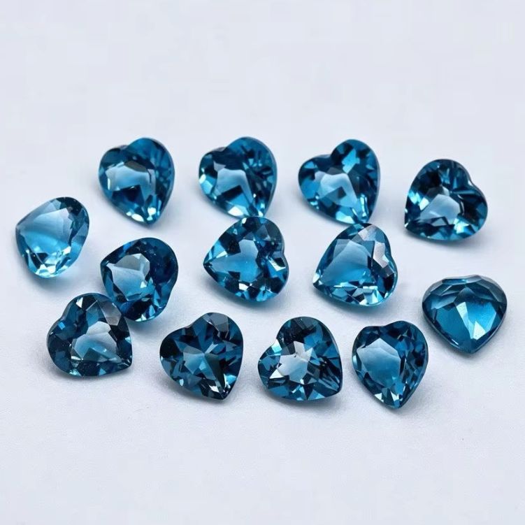 내추럴 하트컷 런던 블루 토파즈 루스 스톤, VVS 등 - Jewelry Making London 리뷰 및 가격