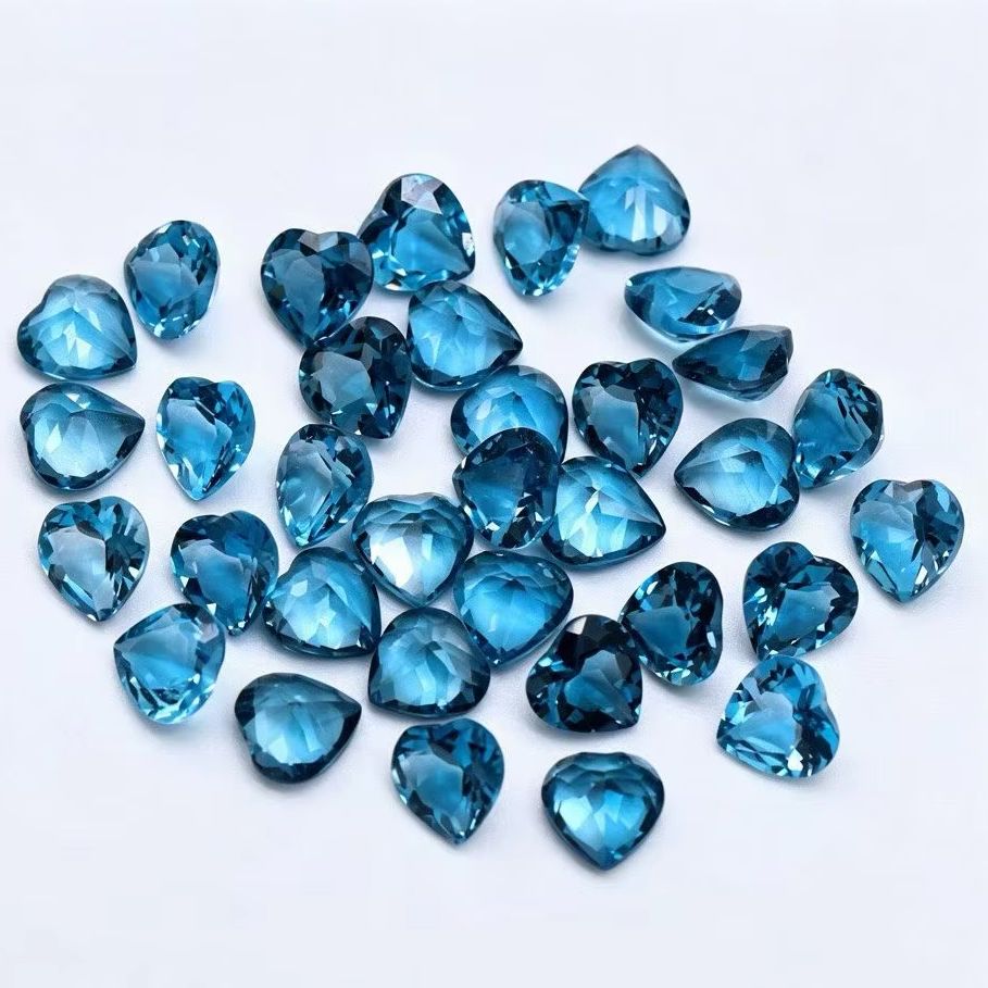 내추럴 하트컷 런던 블루 토파즈 루스 스톤, VVS 등 - Jewelry Making London 리뷰 및 가격