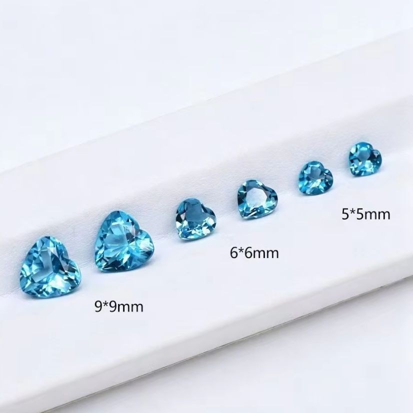 내추럴 하트컷 런던 블루 토파즈 루스 스톤, VVS 등 - Jewelry Making London 리뷰 및 가격
