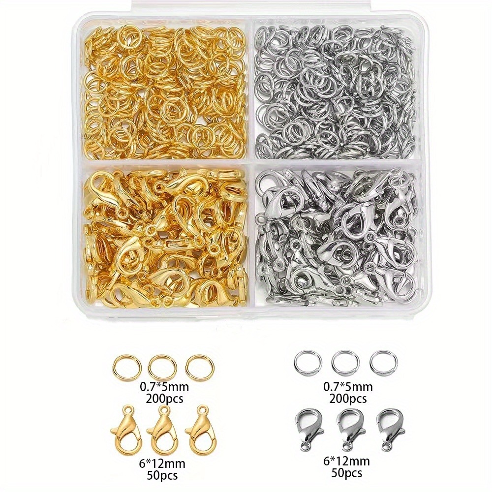 350개/500개 세트: 분리형 고리와 은색 랍스터 잠 - Lobster Clasp Silver 리뷰 및 가격
