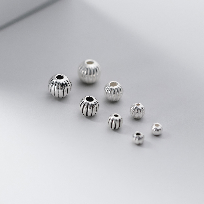 925 스털링 실버 호박 모양 스페이서 비즈, 산화 처 - Jewelry Making In La 리뷰 및 가격