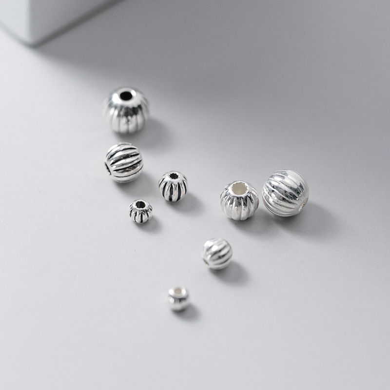 925 스털링 실버 호박 모양 스페이서 비즈, 산화 처 - Jewelry Making In La 리뷰 및 가격