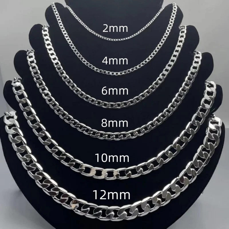 남자 925 스털링 실버 목걸이 2/4/6/8/10/1 - Lobster Clasp Silver 리뷰 및 가격