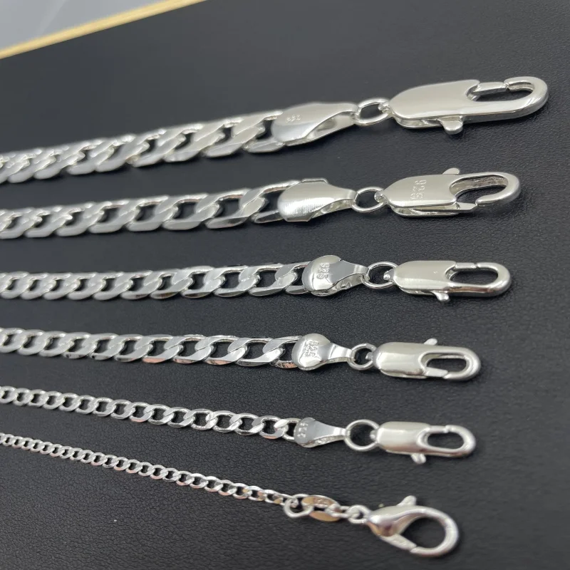 남자 925 스털링 실버 목걸이 2/4/6/8/10/1 - Lobster Clasp Silver 리뷰 및 가격
