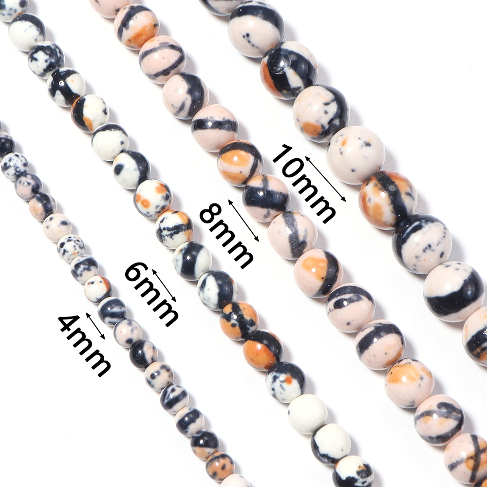 4 6 8 10mm 오렌지 화이트 블랙 컬러풀 레인 재 - Jewelry Making Gemstones 리뷰 및 가격