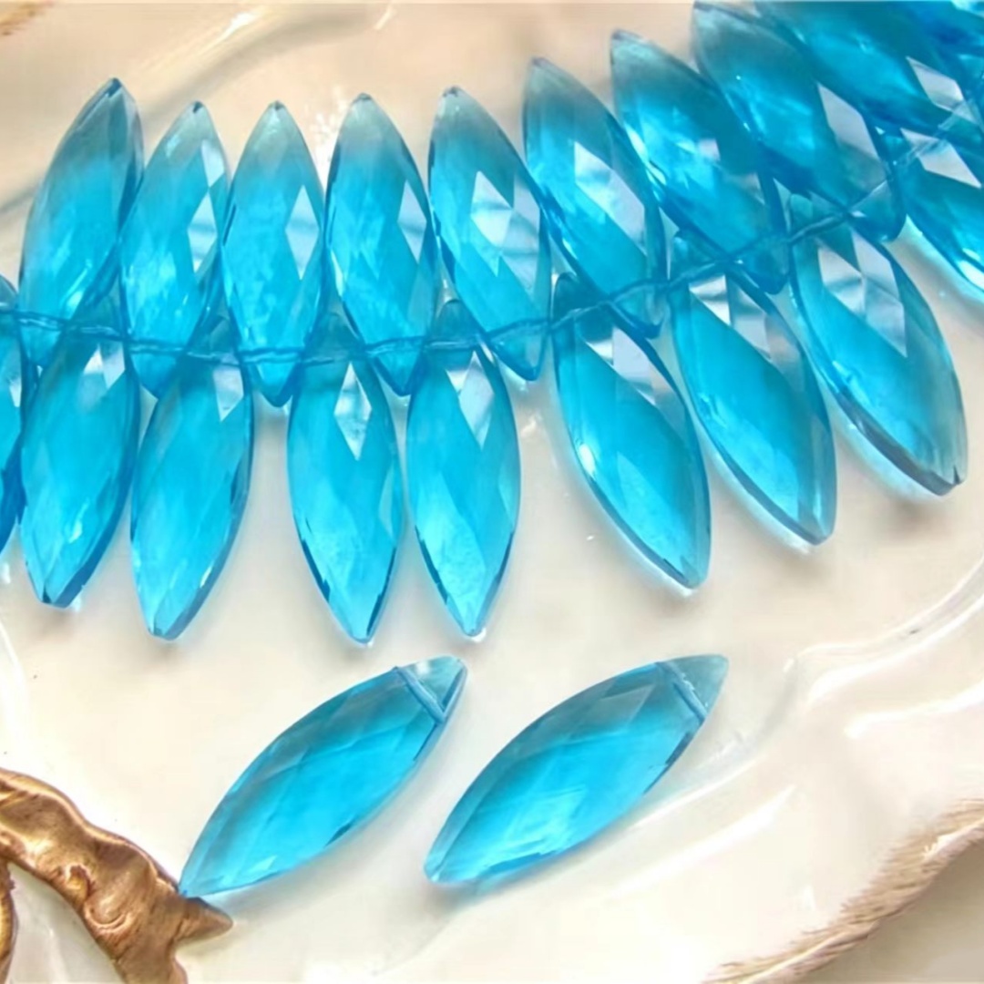 5개입, 런던 블루, 그린, 화이트 쿼츠, 마퀴즈 컷, - Jewelry Making London 리뷰 및 가격