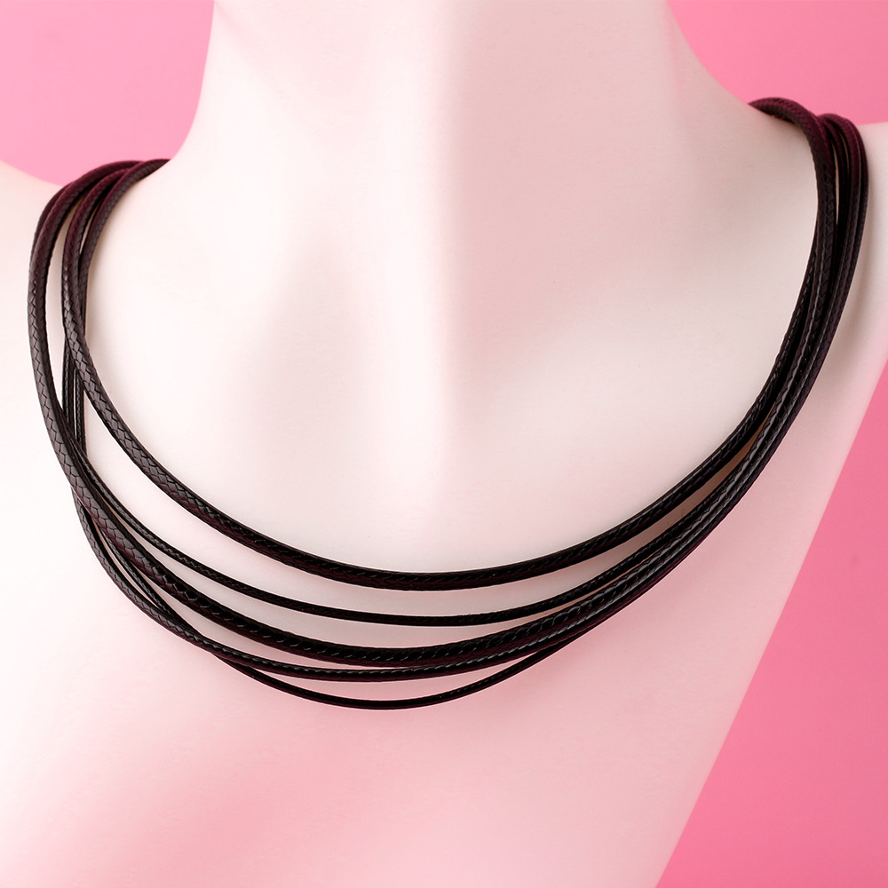 925 실버 블랙 브레이드 가죽 목걸이 줄, 스프링 링 - Jewelry Making In La 리뷰 및 가격