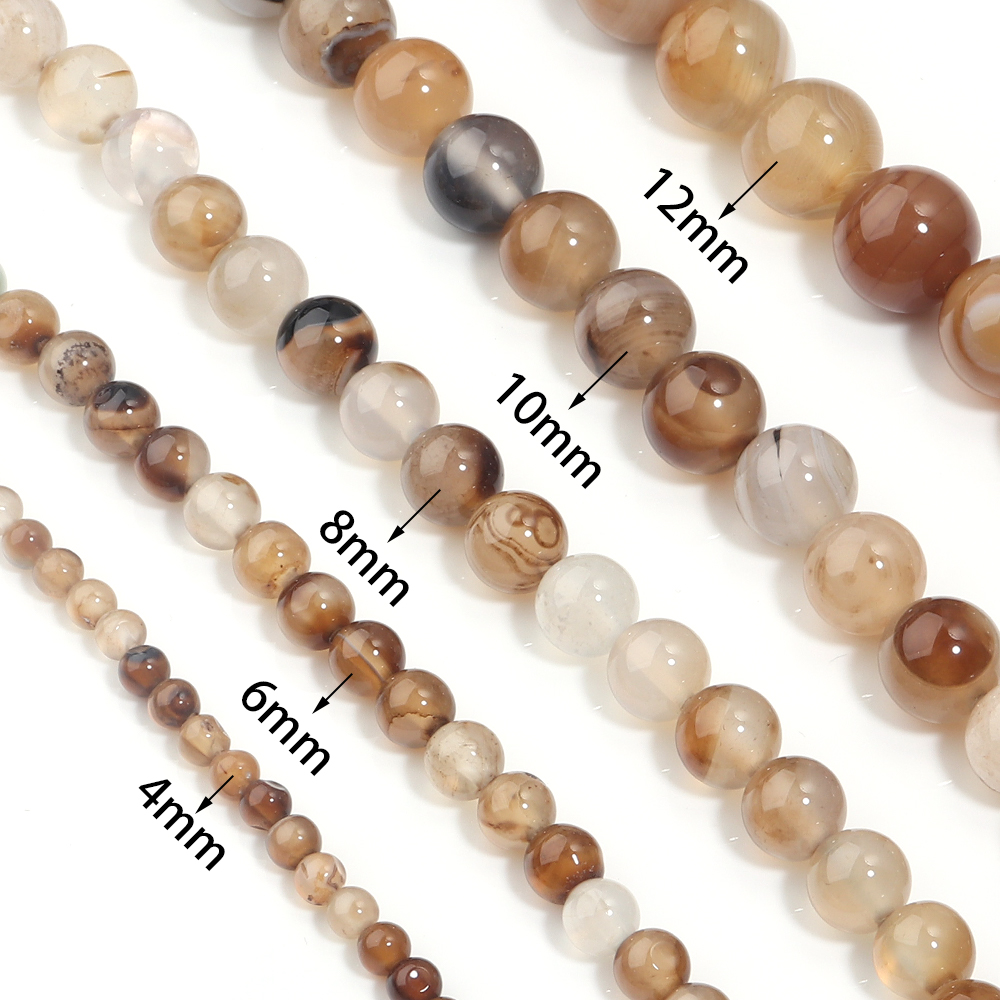 1스트랜드 6/5/8/10/12mm 라이트 브라운 스트 - Jewelry Making Gemstones 리뷰 및 가격