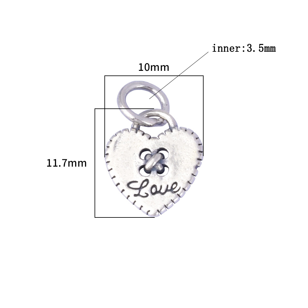 925 스털링 실버 하트 버튼 참 펜던트 팔찌 목걸이  - Jewelry Making In La 리뷰 및 가격
