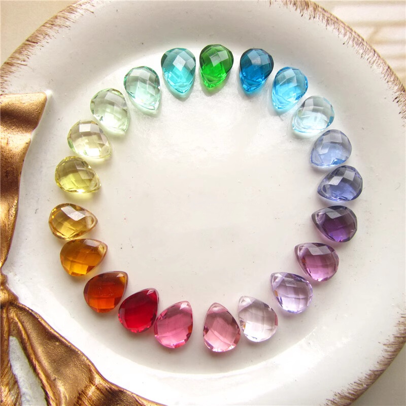 5 조각 런던 블루 colorfu 석영 드롭 배면 처리 - Jewelry Making London 리뷰 및 가격