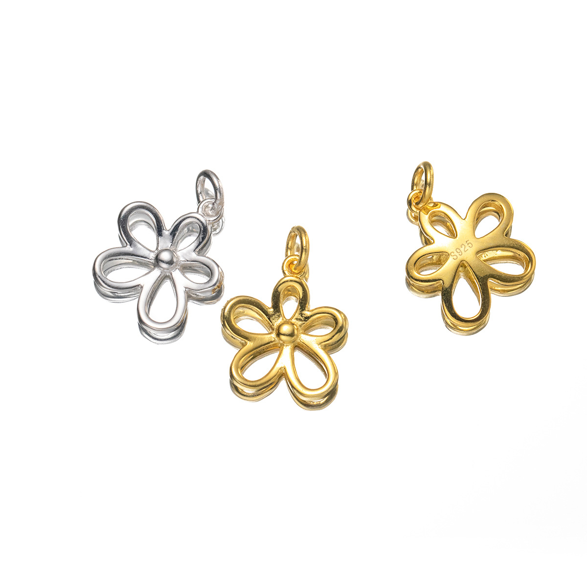 925 스털링 실버 속이 빈 꽃 모양 참 펜던트 쥬얼리 - Jewelry Making In La 리뷰 및 가격