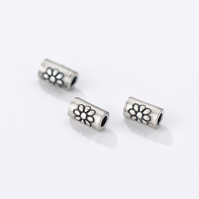 925 실버 스페이서 비즈 데이지 꽃 무늬가 새겨진 원 - Jewelry Making In La 리뷰 및 가격