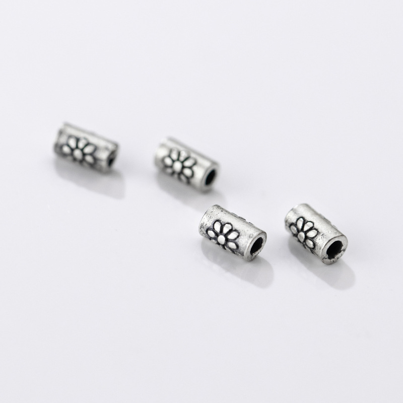 925 실버 스페이서 비즈 데이지 꽃 무늬가 새겨진 원 - Jewelry Making In La 리뷰 및 가격