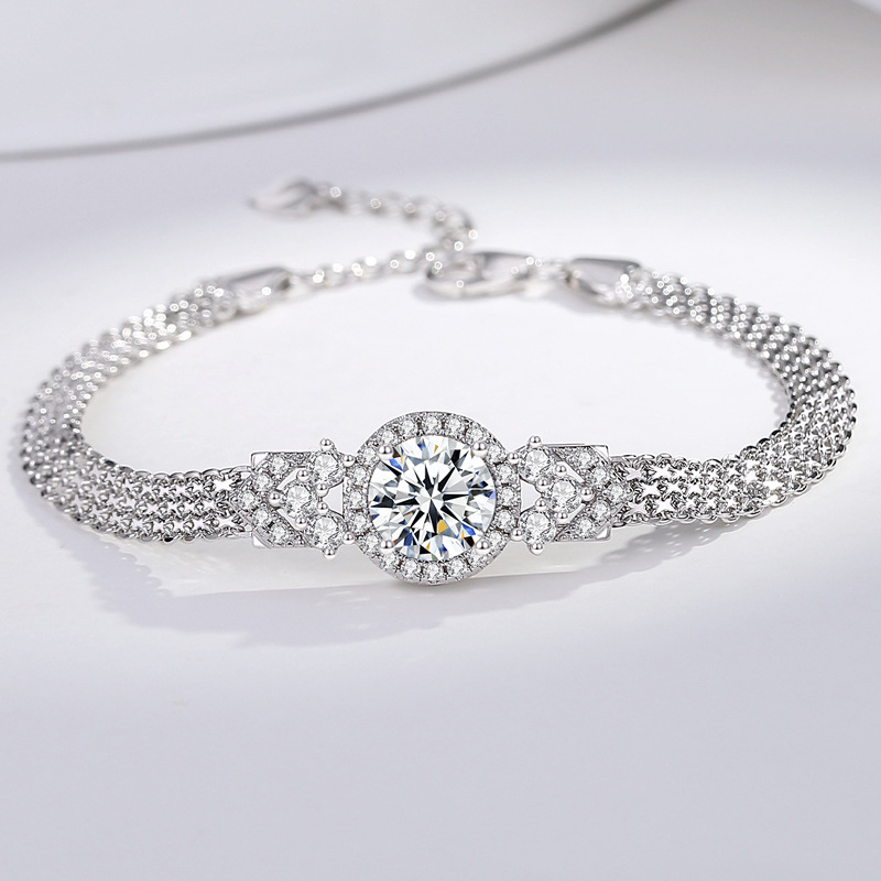 새로운 2 캐럿 D 컬러 VVS1 Moissanite  - Lobster Clasp Silver 리뷰 및 가격