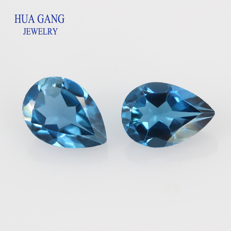 런던 블루 토파즈 천연 루즈 원석 배 모양, 파셋 컷  - Jewelry Making London 리뷰 및 가격
