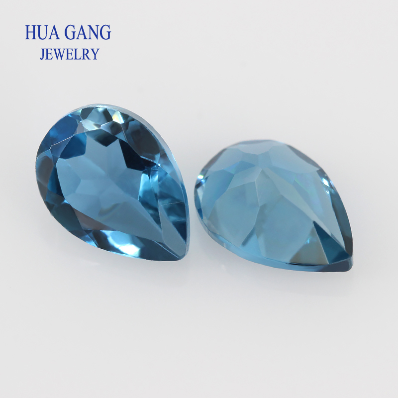 런던 블루 토파즈 천연 루즈 원석 배 모양, 파셋 컷  - Jewelry Making London 리뷰 및 가격