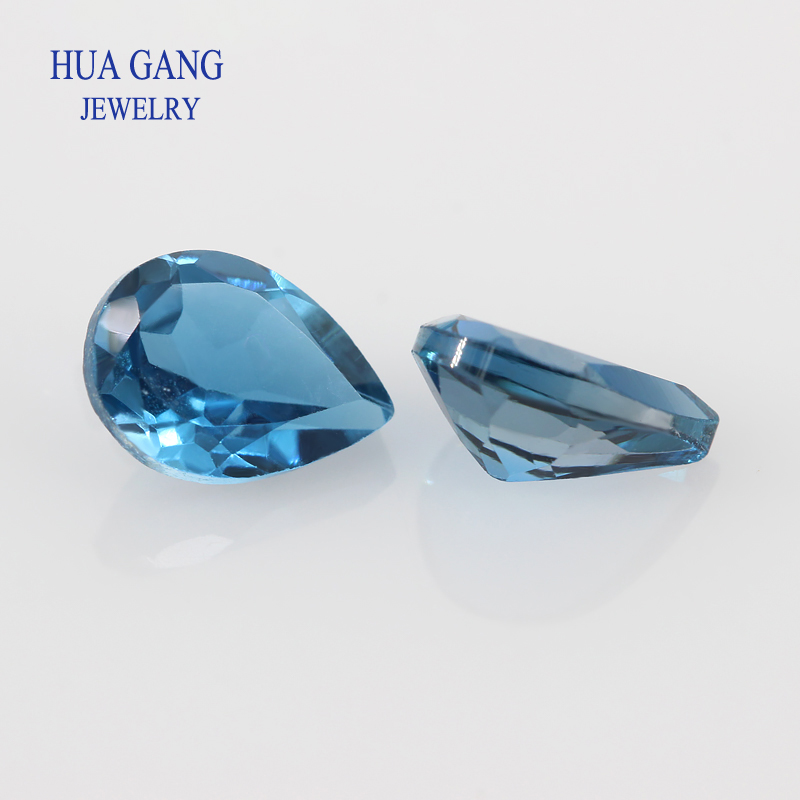 런던 블루 토파즈 천연 루즈 원석 배 모양, 파셋 컷  - Jewelry Making London 리뷰 및 가격