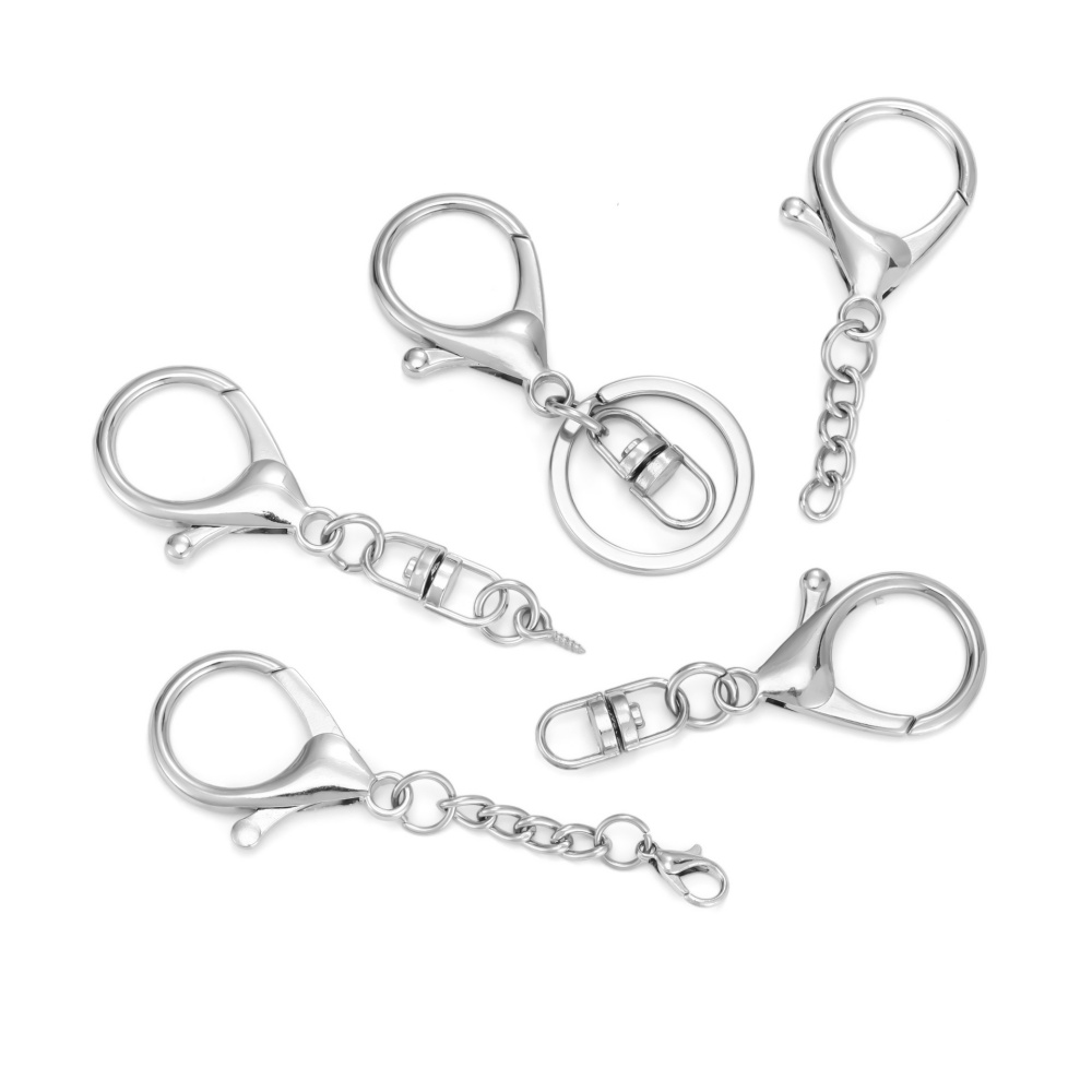 10Pcs 실버 컬러 대형 랍스터 걸쇠 합금 키체인,  - Lobster Clasp Silver 리뷰 및 가격