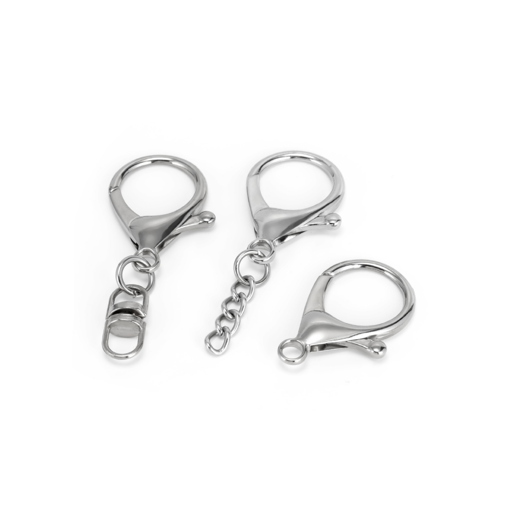 10Pcs 실버 컬러 대형 랍스터 걸쇠 합금 키체인,  - Lobster Clasp Silver 리뷰 및 가격